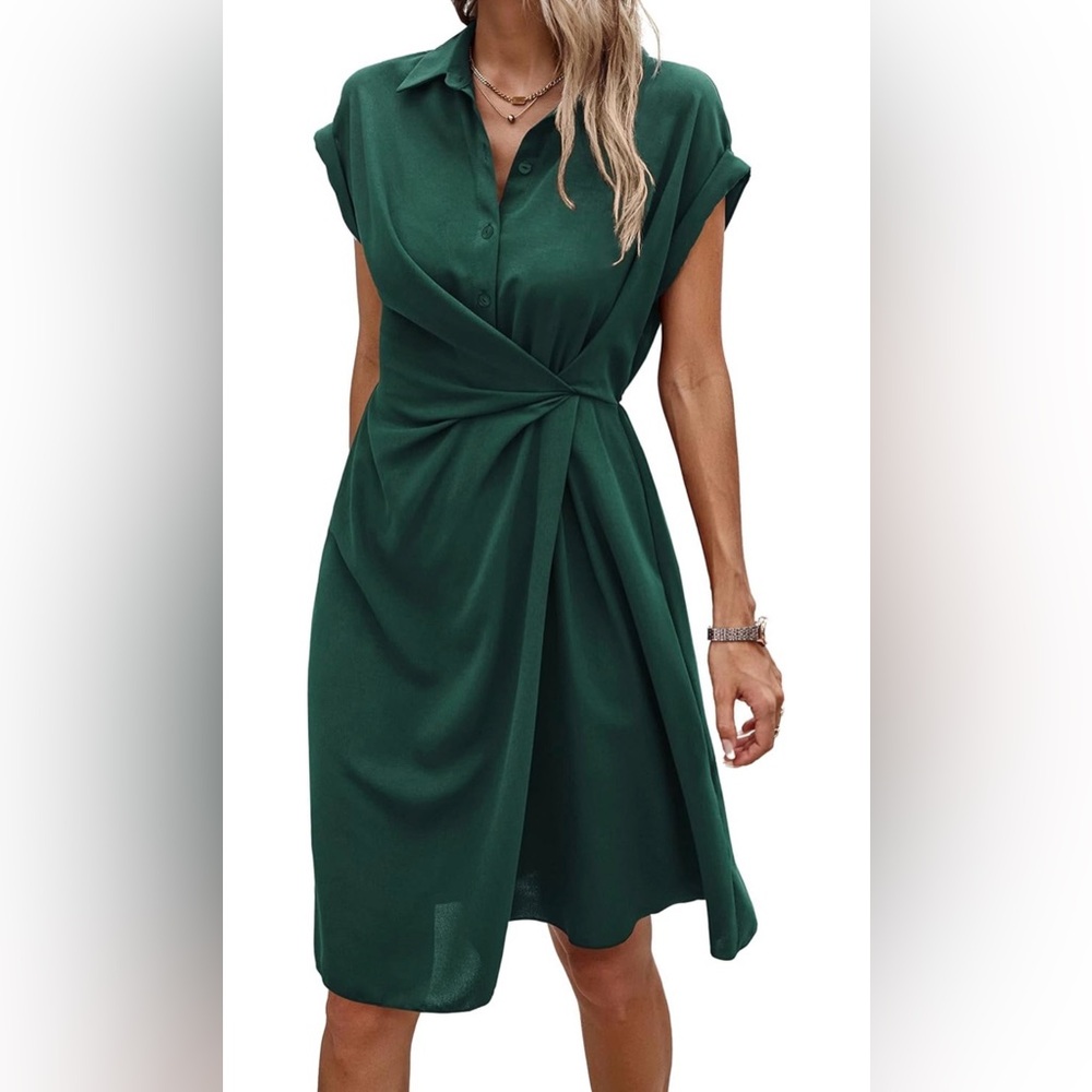 Amazon Forest Green Midi Dress
